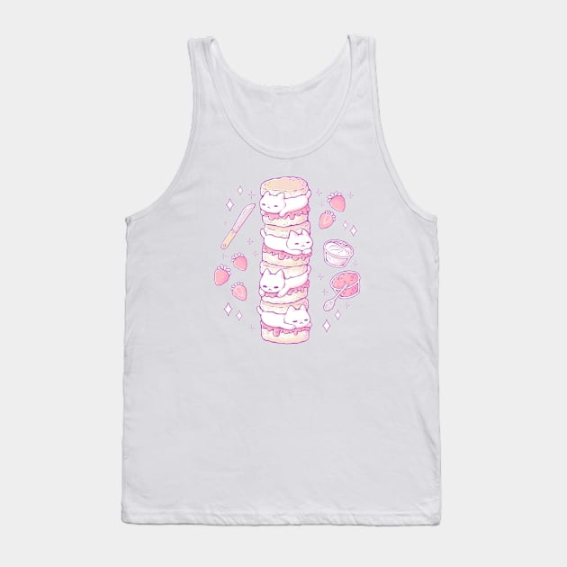 Cute Cat Scones Tank Top by xMorfina